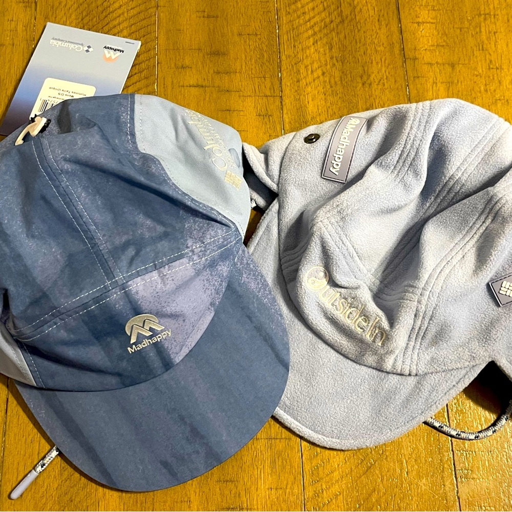 NWT MADHAPPY X COLUMBIA EXCLUSIVE 2 in 1 BUGABOO CAP/HAT WINTER BLUE UNISEX